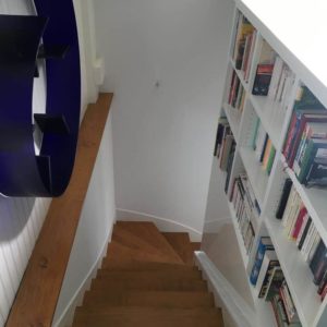 agencement cage escalier bureau bibliotheque